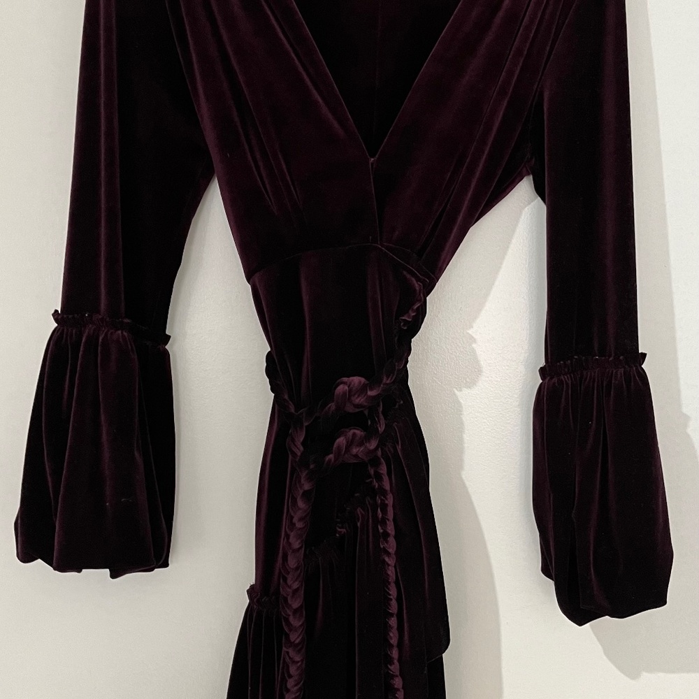 Misope wrap velvet dress